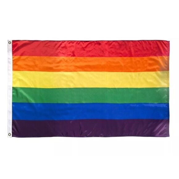 3x5ft Printed Polycotton Valley Forge Pride Rainbow Flag, Grommeted‎ - Picture 1 of 4